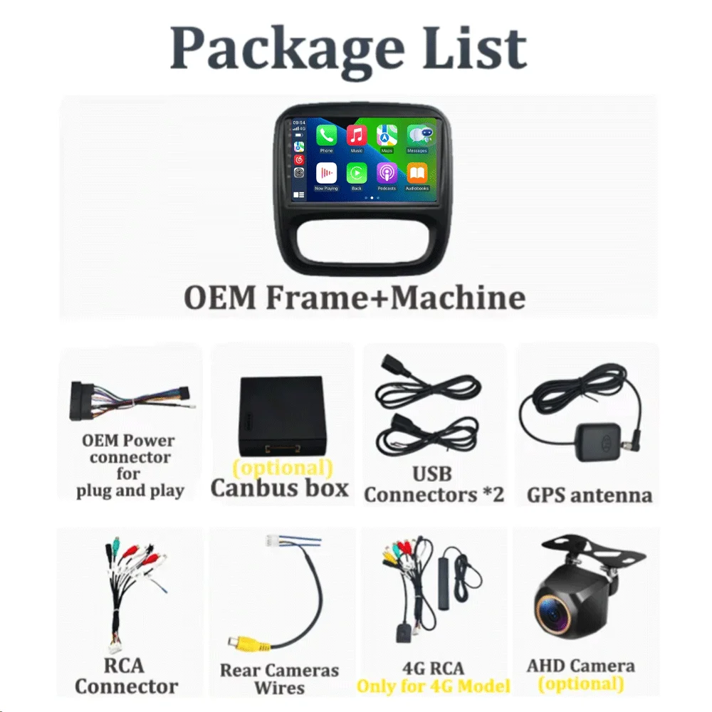 OiLiehu 4+64G Android 13 Car Radio for Renault Trafic 3 2014-2021/ Opel OiLiehu 4+64G Android 13 Car Radio for Renault Trafic 3 2014-2021/ Opel