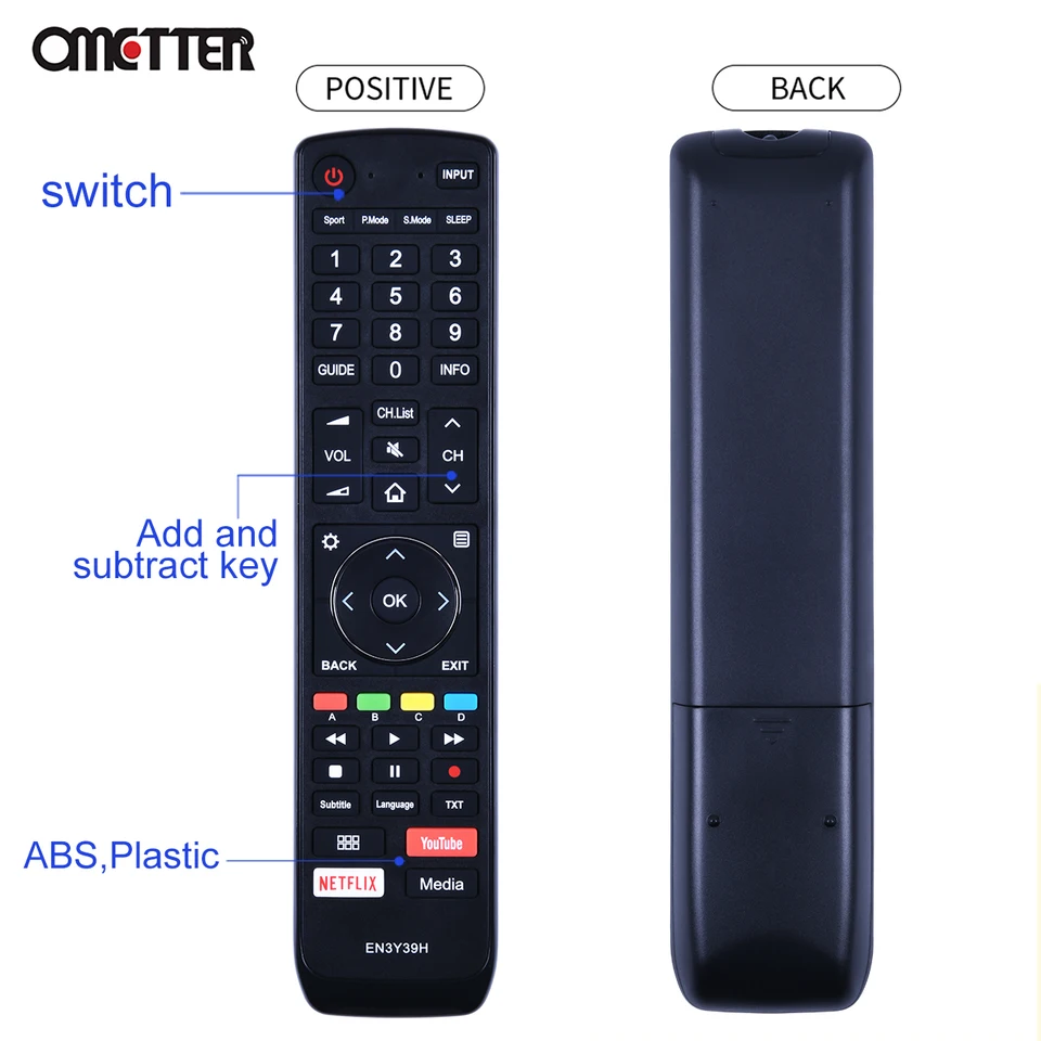 ALLIMITY EN3B39 Télécommande Remplacée Pour Hisense TV With