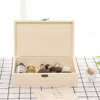 Wooden Storage Box Jewelry Box S M L Multifunction Desktop Pine Wood Storage Case Decoration Wooden Hinged Craft DIY Gift-Boxes 1