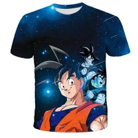 Japnan Anime Dragon Ball Z Top Kids Boy Print Short Sleeve O Neck T-shirt Tees Boys' Casual Clothes Tops Children Soft T-shirts 2
