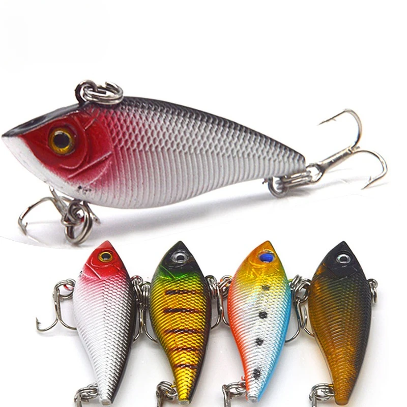 Vibrator Hard Fishing Lure 3D VIB Wobbler Winter 4PCS Ice Fishing