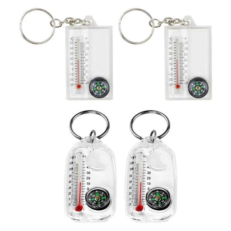 Guiding Compasses Pendant Keyring Survival Thermometers Keychain Compasses waterproof compass,mini compass,navigation compass,portable compass,survival compass