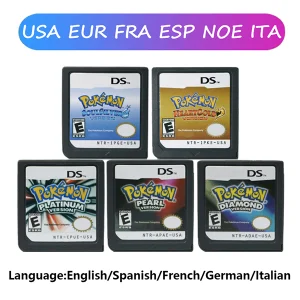 DS Game Cartridge Video Game Console Card Pokemon Series Platinum Pearl Diamond HeartGold SoulSilver Multilingual for NDS 3DS