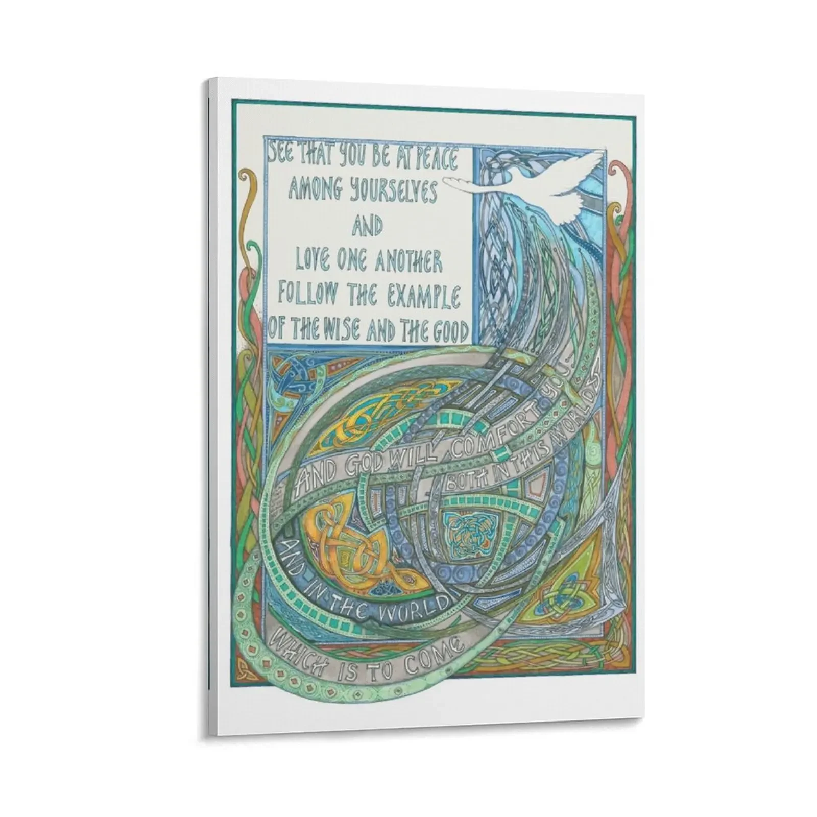 

St. Columba's Blessing Canvas Painting Decorative prints wall painting room decorations room decorations for men