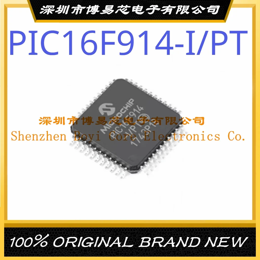 

PIC16F914-I/PT Package TQFP-44 New Original Genuine Microcontroller IC Chip (MCU/MPU/SOC)