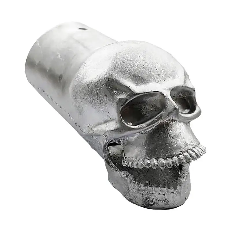 

Skull Exhaust Tip Skull Exhaust Pipe Decor Universal Motorbike Exhaust Pipe Decorations Solid Metal Skull Exhaust Pipe 5CM /