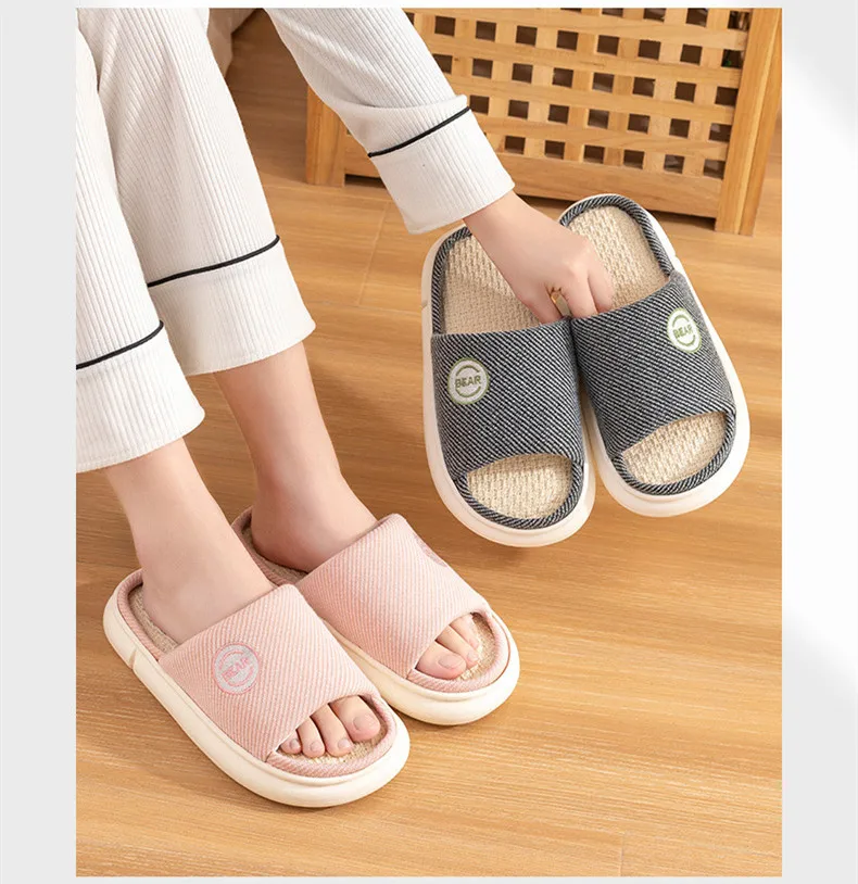 Breathable Open Toe Slippers - Non-Slip Indoor Slides for Men and Women