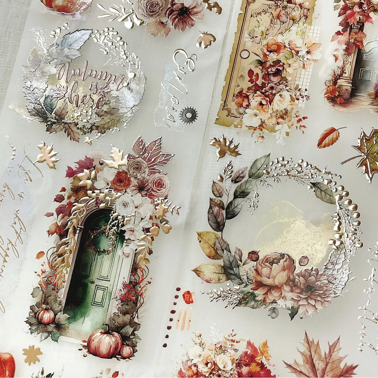 JP Vintage Falling For Fall Washi PET Tape for Card Making