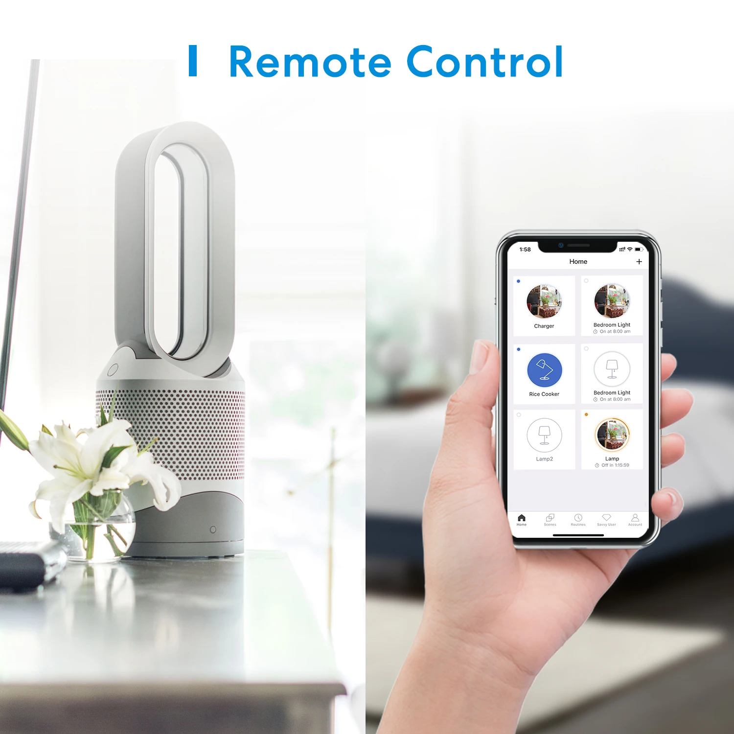 fio controlador remoto wi-fi, 1 2 3