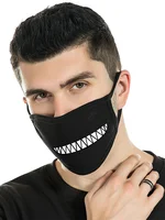 Забавное выражение, креативная аниме-вечеринка, маска для рта и лица для рта, черная унисекс, Kpop, пылезащитная, дышащая, милая маска Kawaii — изображение 3