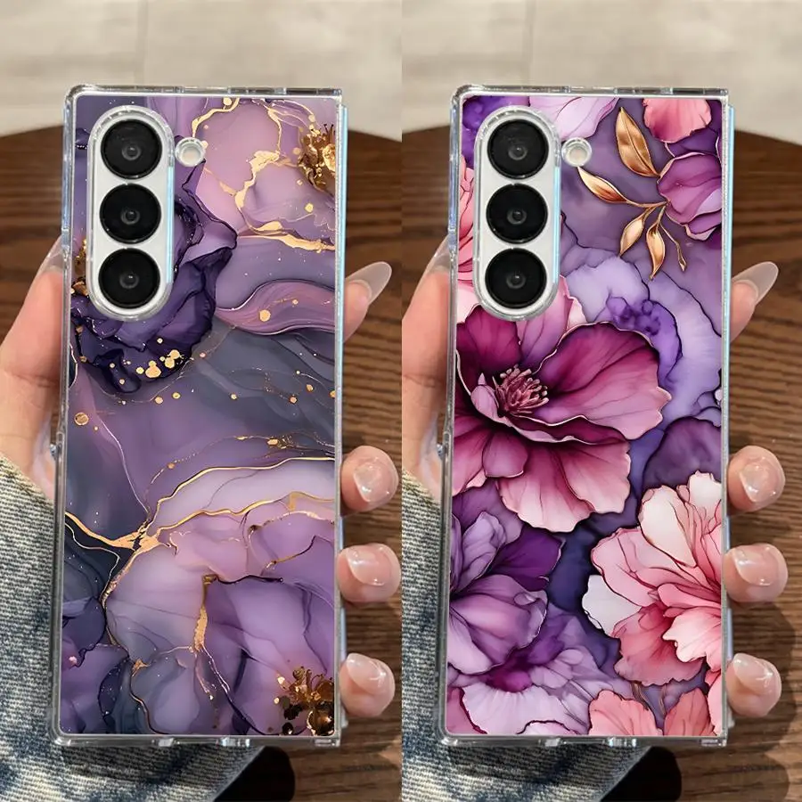 Transparent Soft Phone Cover with Marble Pattern Design