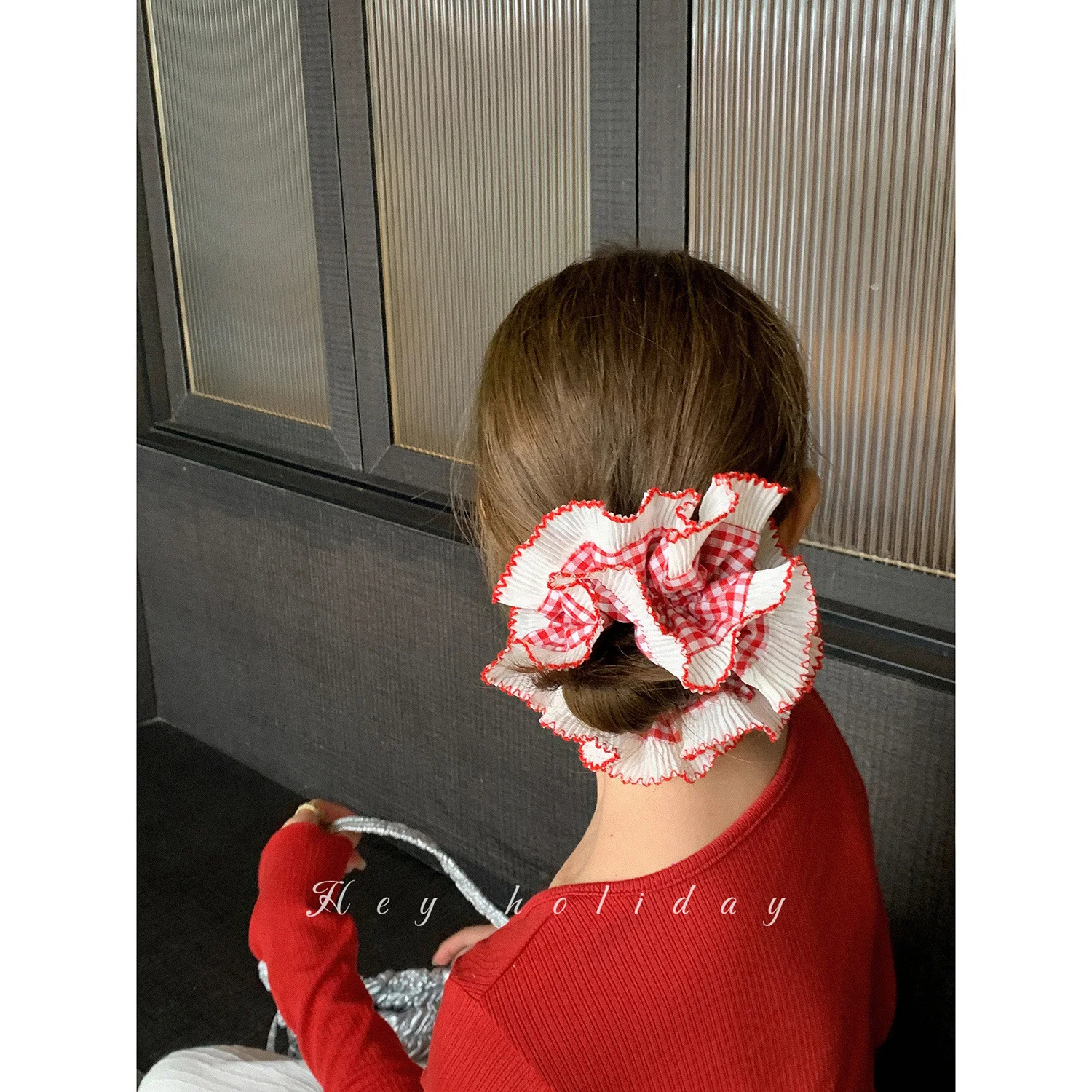 Süße Haargummis für Damen, französisches süßes Spitzen-Haarband, doppellagiges Spitzen-Haargummi, vielseitiges Haar-Accessoire für Mädchen, süßer Stil – Detail 7