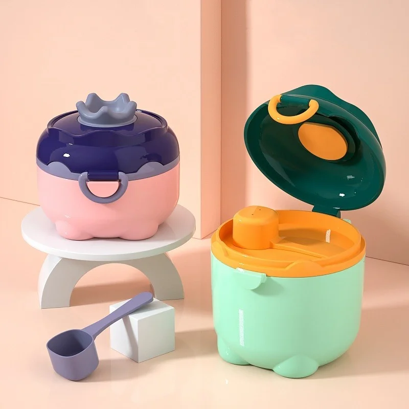 

New Baby Milk Powder Portable Baby Food Storage Box Essential Cereal Infant Milk Powder Box Toddle Snacks Container with Spoon