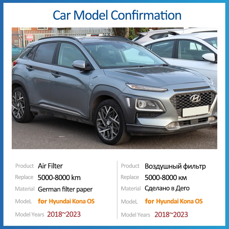 for Hyundai Kona OS Kauai Encino MK1 28113-F0000 Air Filter Element Intake Engine Auto Accessories