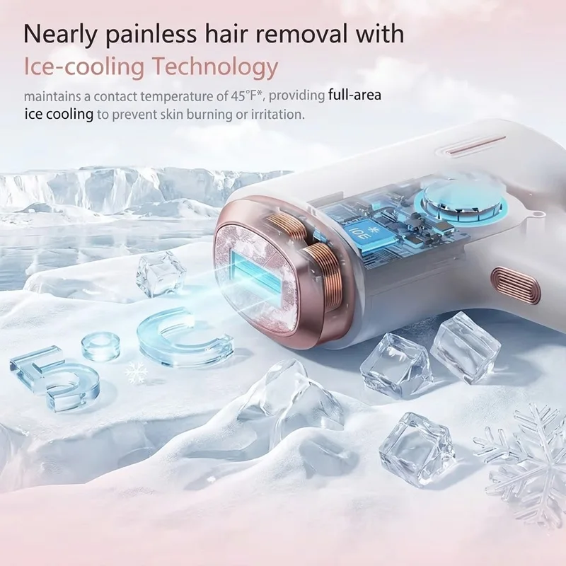 IPL 3 In 1 Ice Cooling Laser Permanent Face Body Bikini Hair Removal Device Home Painless Epilator For Women_voghion.com