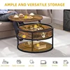 Round Coffee Tables for Living Room,Lift Top Coffee Table with Storage, Farmhouse Wood Coffee Table,Circle Coffee Tables 6