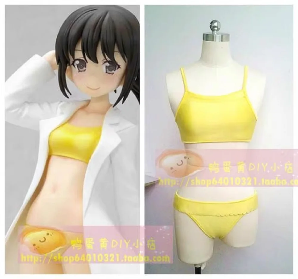 

Купальник Boku wa Tomodachi ga Sukunai Rika Shiguma бикини для косплея, желтый купальник на заказ