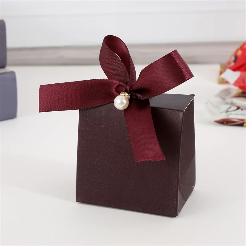 Black Wholesale Custom Logo Premium Luxury Cardboard Paper Gift Packaging Box with Ribbon for Wedding Favors Baby Shower Party 8 S55e3bd8db01547ef9b668d308baa0966y