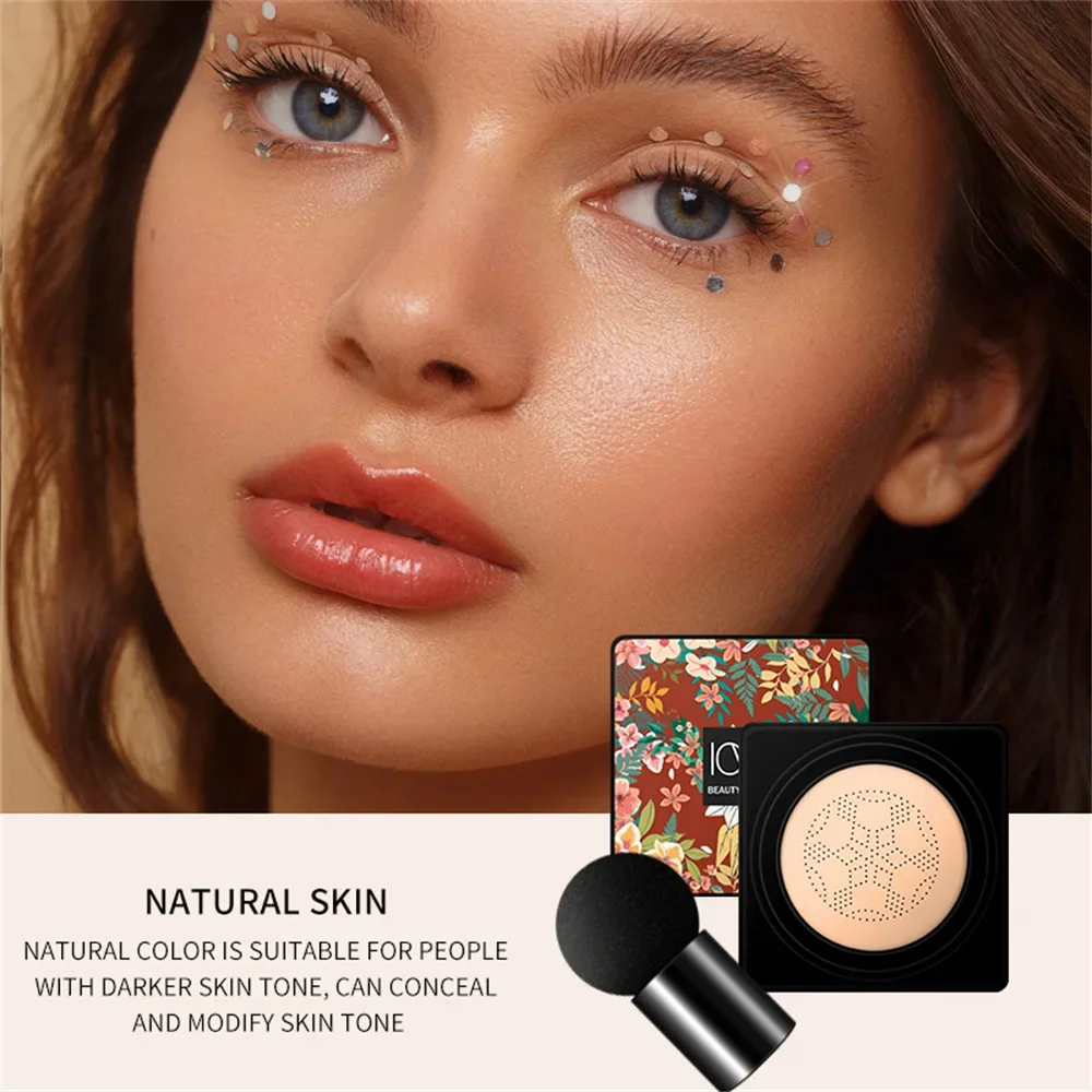 Magic Foundation Mushroom Head Air Cushion CC Cream Waterproof Brighten Foundation Cream Women Base Makeup Face Korean Cosmetics 4