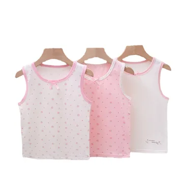 Girls Cotton Bow Tank Tops 1