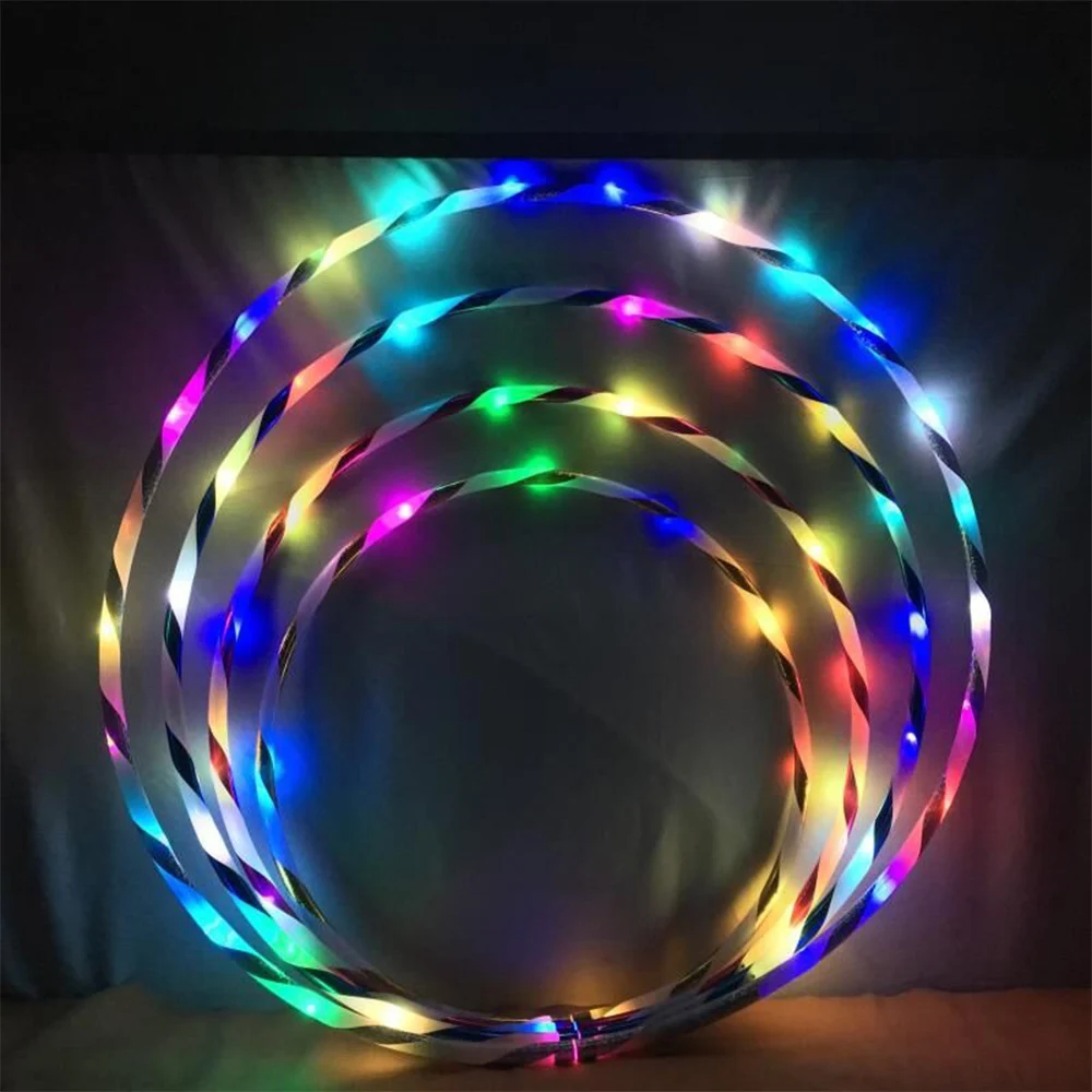 Description Picture 6 of itemLED Colorful Fitness Circle Performing Arts Abdominal Fat Loss Light Fitness Crossfit Foldable Sport Hoop Gym Fitness Equipments