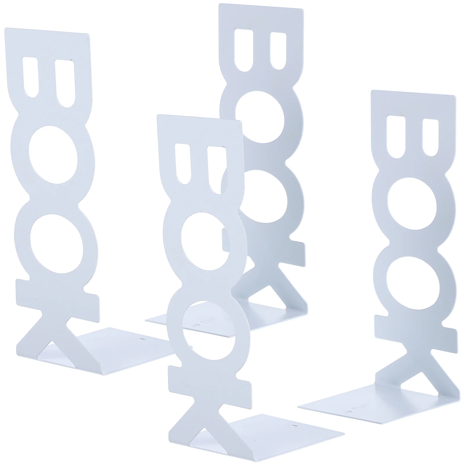 Book Baffle Reading Ends Crafted Metal Bookends for Shelves Heavy Duty Holders Stopper Stands