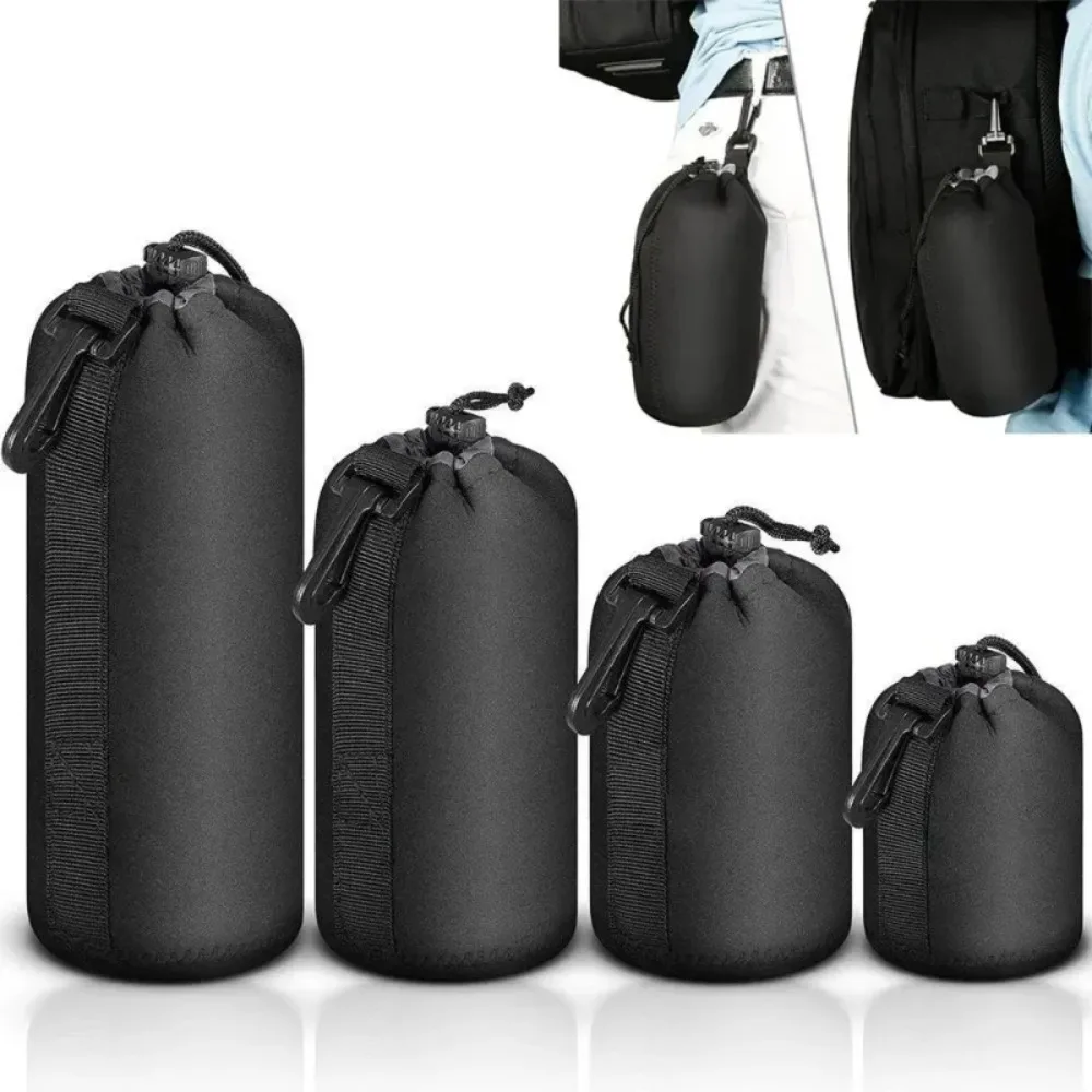 Waterproof Camera Lens Pouch Soft Drawstring Case for Canon Sony Nikon Most DSLR Lenses RF11
