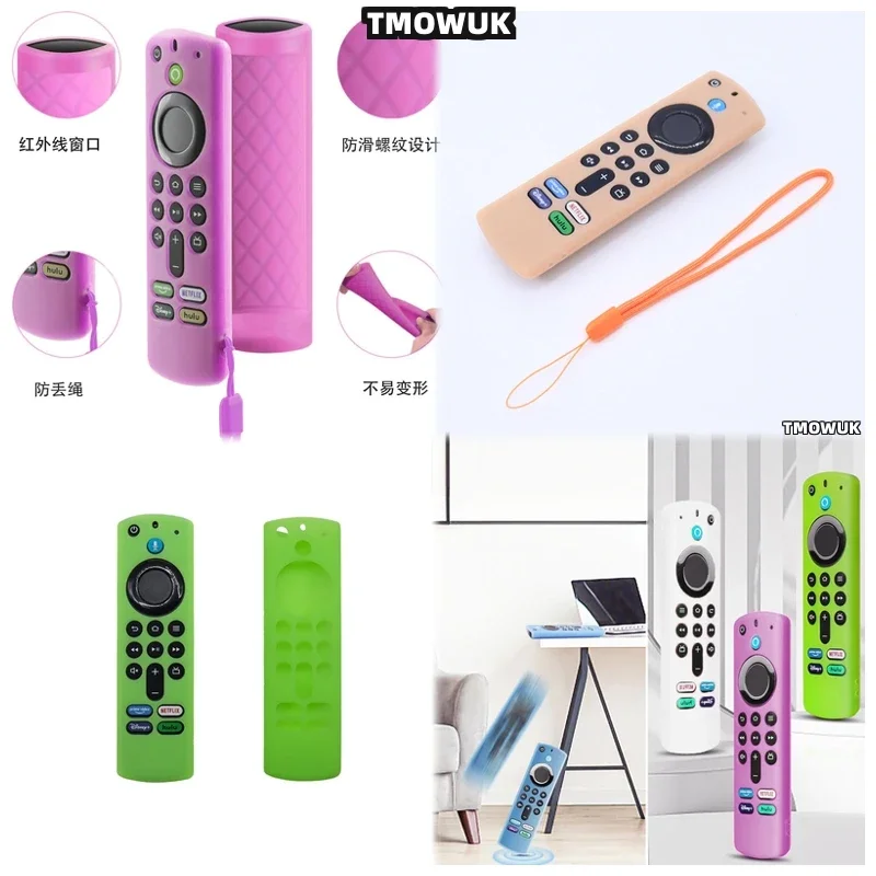 Firestick Wraps For Fire TV Stick 4K MAX L5B83G 2021 TV Remote Control Silicone ...