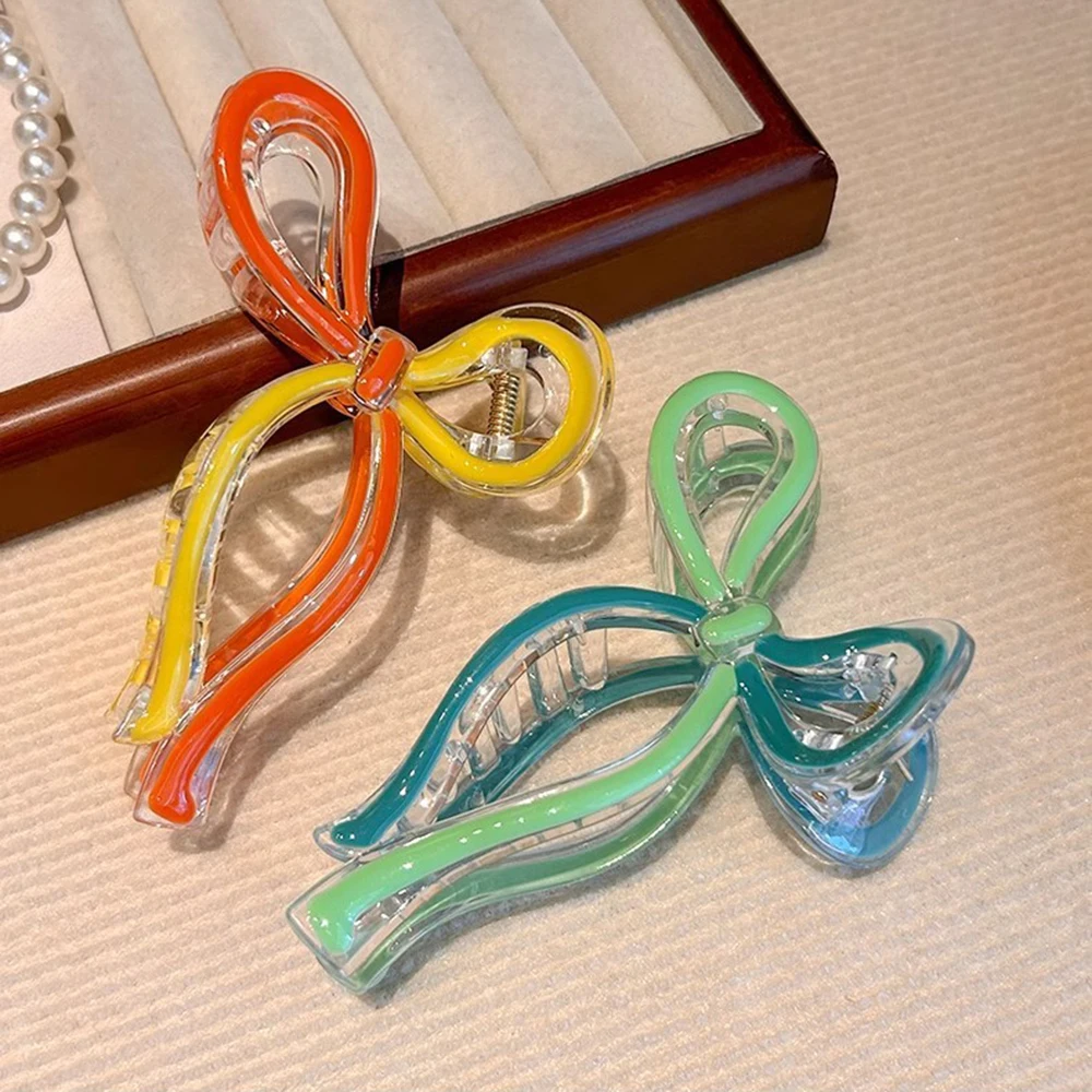 Jelly Color Shark Clip, High-End Versatile Hair Claw, Hair Clip For Thick Hair, Back Of The Head Acrylic Large Hair Clip Crab