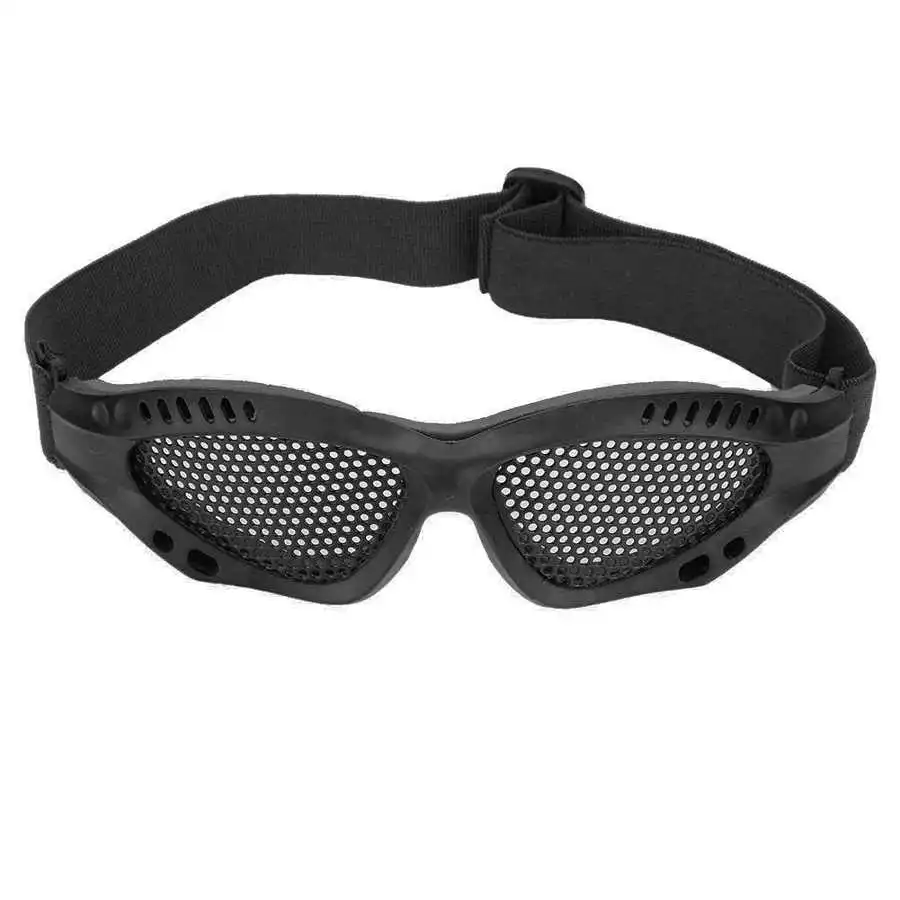 Metal Mesh Eye Protection CS Game Glasses Adjustable Strap safety goggles tactical goggles shooting glasses