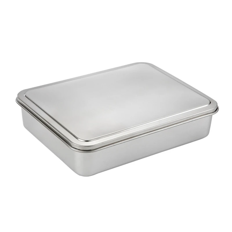Serving Tray with Lid Rectangle Metal Food Storage Plates Dish Cake Buffet Organizer storage tray wooden serving tray kitchen tray bamboo organizer tray jewelry storage tray For Kitchen