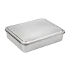 Thicken Stainless Steel Serving Tray with Lid Rectangle Metal Food Storage Plates Dish Cake Buffet Organizer Kitchen Container 6