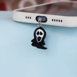 Halloween Scream Ghost Phone Dust Plug Pendant - Mobile Accessory Decoration (For type - c)