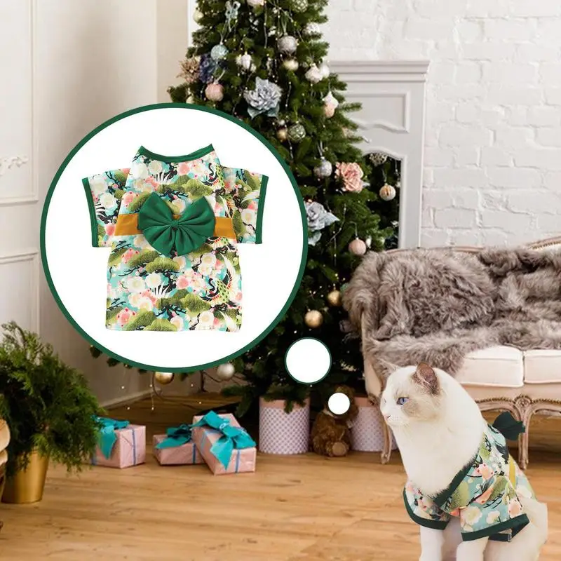 Pet Cat Kimono Japan Kimono Japanese Pet Costume Dog Clothes Japanese Dog Clothes Bowknot Cat Clothing Christmas