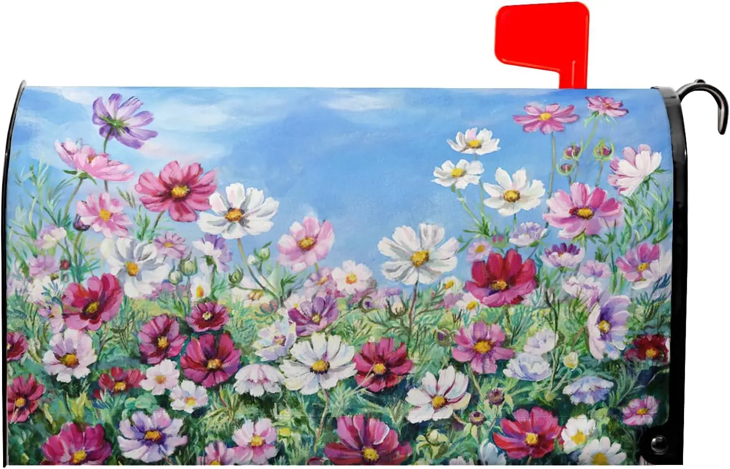 Spring Flowers Mailbox Cover Magnetic Standard Size 21" x 18" Colorful Wildflowers Mailbox Covers Magnetic Spring Summer Floral