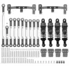 1 Set Metal Chassis Link Rod Tie Rod Mounting Bracket Shock Absorber Kit For MN D90 MN99S WPL C14 C24 RC Car Upgrade Parts 2