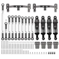 1 Set Metal Chassis Link Rod Tie Rod Mounting Bracket Shock Absorber Kit For MN D90 MN99S WPL C14 C24 RC Car Upgrade Parts 2