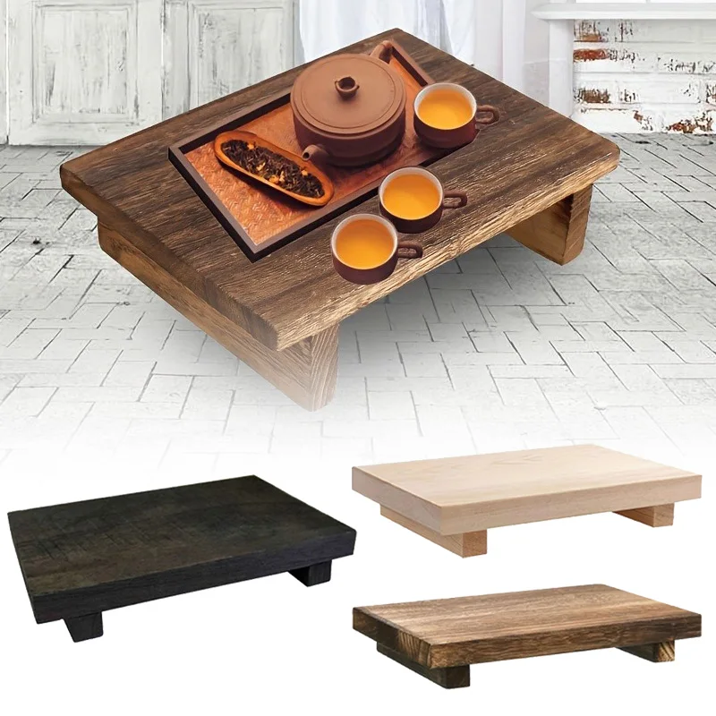 Retro Wood Pedestal Soap Stand Wood Riser Soap Dish Brush Candle Plant Holder Rustic Countertop Storage Tray Home Decoration