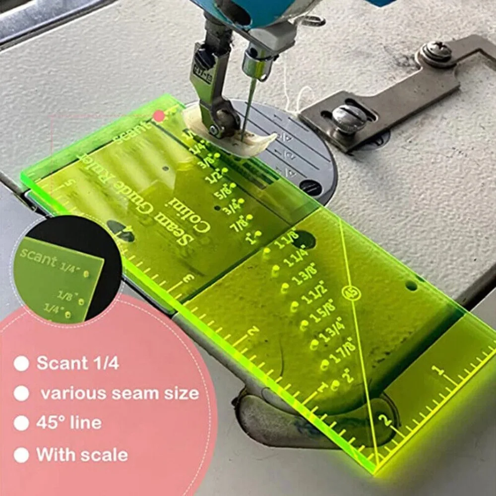 Righello E Guida Per Cuciture Magnetiche 3 Pezzi | Set Da Cucito Con Fori E Angoli, Accessori Per Macchina Da Cucire E Quilting