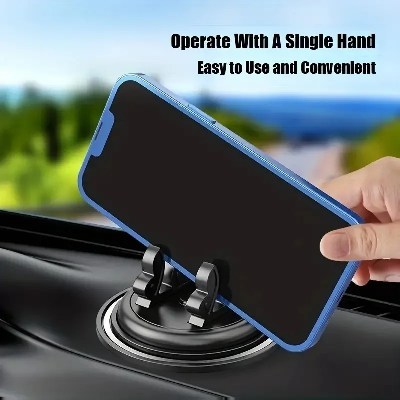 Supporto per Telefono da Auto Girevole Antiscivolo, Montaggio a 360 Gradi per Cruscotto, Navigazione GPS, Accessori Auto Universali - immagine 3