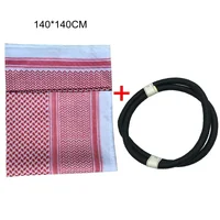 Keffiyeh with Aqel Rope Arab Men Headband Turban Man Head Wrap Middle Eastern Scarf