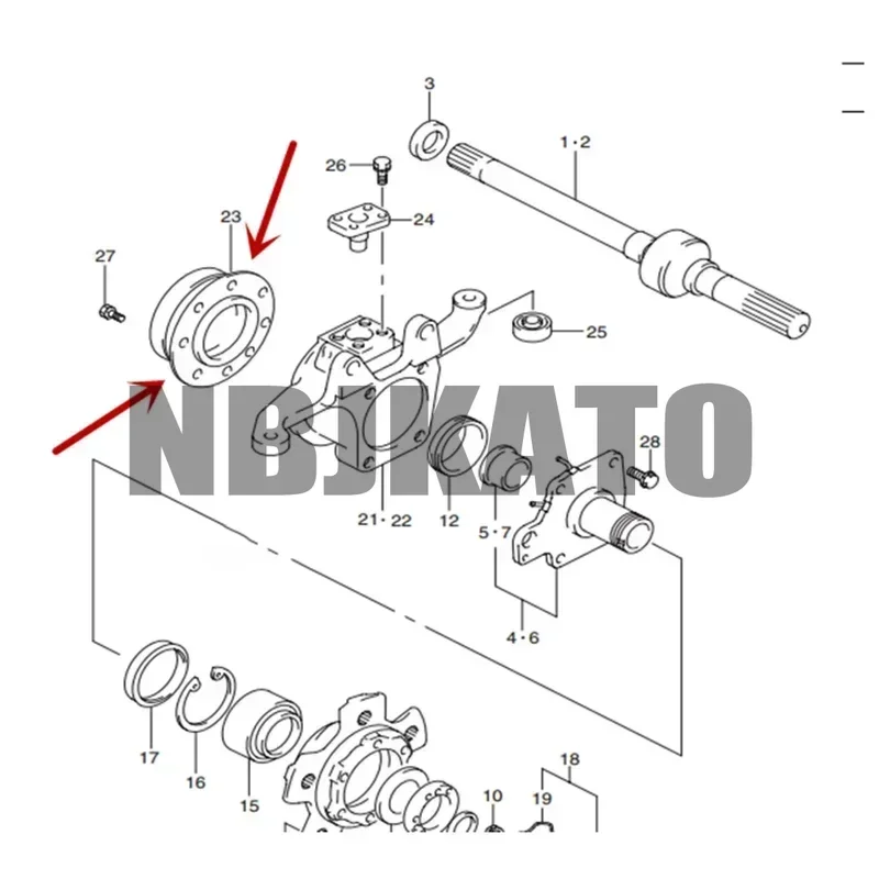 NBJKATO Brand New Genuine Knuckle Oil Seal 45120-81A11 4512081A11