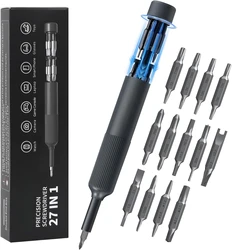 Precision Screwdriver Set with Magnetic Bits - 27 - Piece Pen Style Repair Kit for Electronics and Fine Repairs (27 in 1)