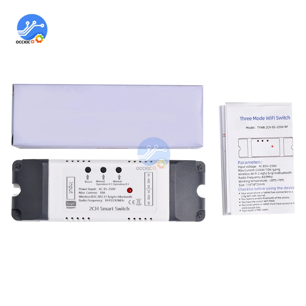 controle remoto, 2 canais Inching Relé, rádio