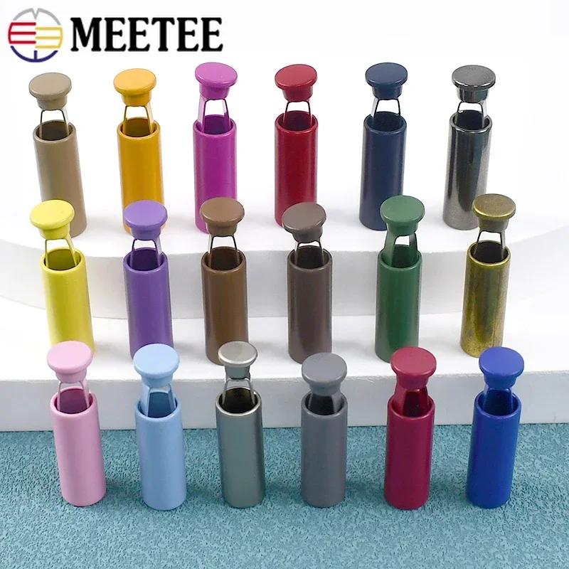 10-50Pcs Colorful Metal Cord Lock Stopper Hat Tail Clip Ball Button Sweater Drawcord Fastener Pendant Fixing Buckle Accessory