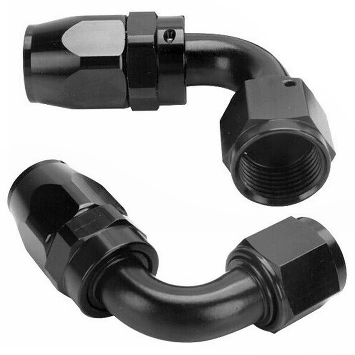 AN12 90 Degree Swivel Hose End T-6061 Aluminum Anodized Car Hose End Fitting Reusable Replacement Adapter Fuel