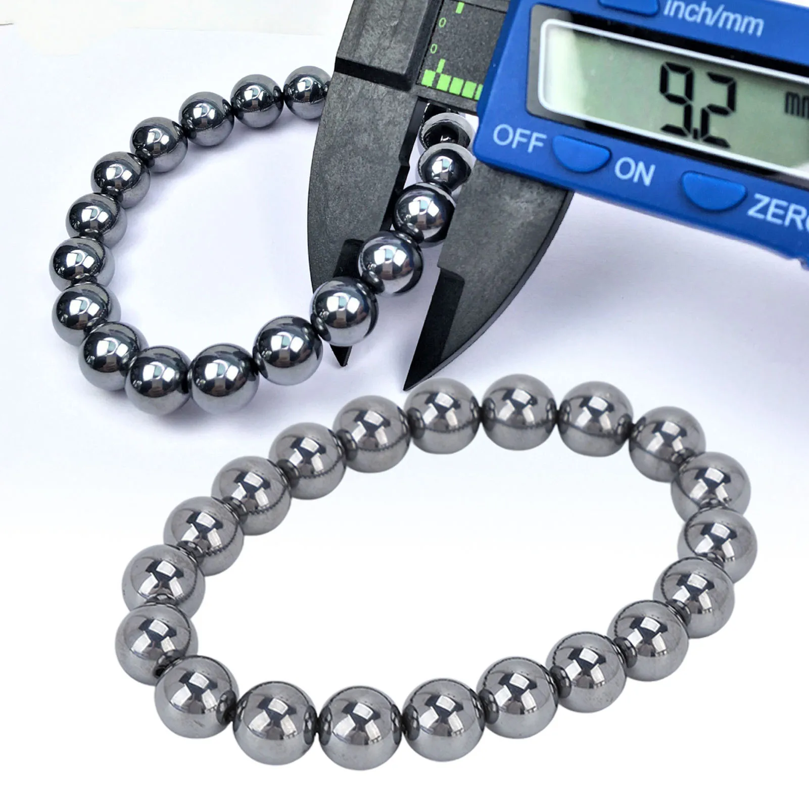 9mm Stylish Energy Stone Bracelet Men Women Terahertz Bracelet Fashionable Fatigue Relief Therapy Natural Energy Stone