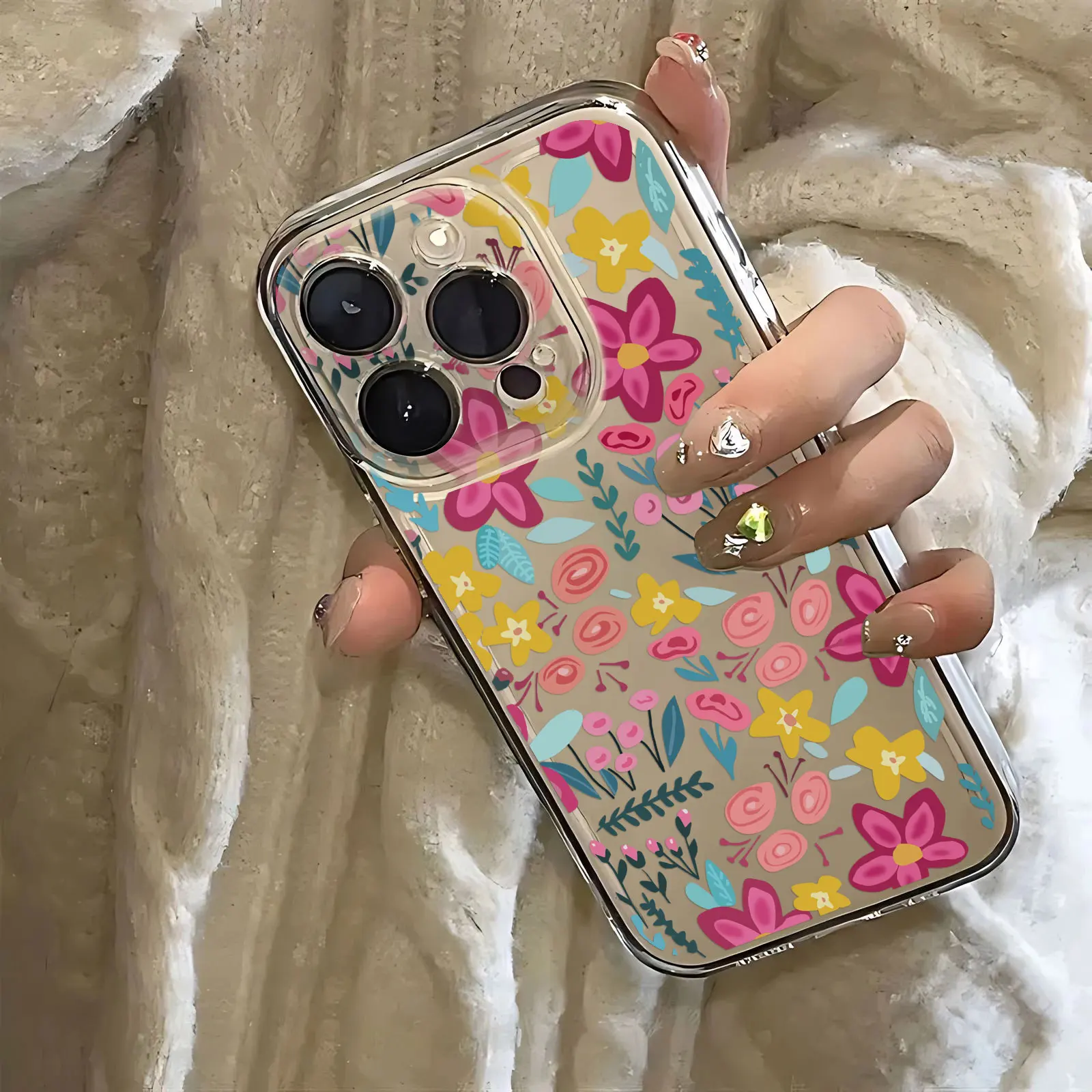 Vibrant Pink Floral Summer Phone Case Cover