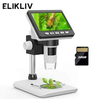 Elikliv EDM43 1000x 1080P Digital Microscope for electronics 4.3" Microscope for cell phones Soldering PCB Repair support PC Lap 1