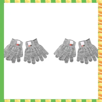 AB53 4 Pairs Cut Resistant Gloves Food Grade Level 5 Hand Protection,Kitchen Cut Gloves For Oyster Shucking(Medium) 1